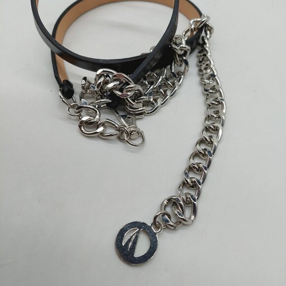 Nautics Womens Belt Brown Silver Tone Chain Size Small Read - Picture 1 of 5
